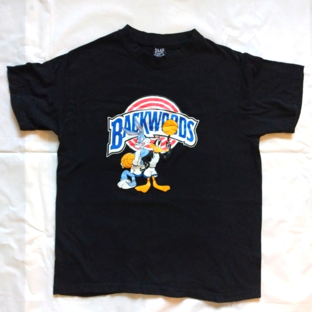 Backwoods VINTAGE Black Space Jam Looney Tunes SAAD Collection Shirt Size: XL